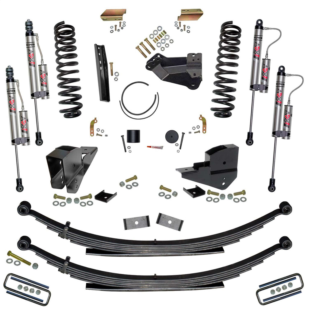 Skyjacker F23401KS-X 4 in. Lift Kit with Front Coils; Rear Leafs; and ADX Remote Reservoir Shocks. for Select Ford F-250 Super Duty, Ford F-350 Super Duty