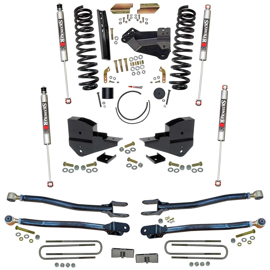 Skyjacker F234024K-M 4 in. Suspension Lift Kit with 4-Link Conversion and M95 Monotube Shocks. for Select Ford F-250 Super Duty, Ford F-350 Super Duty