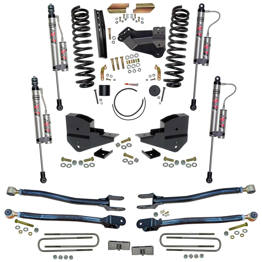 Skyjacker F234024K-X 4 in. Lift Kit with 4-Link Conversion and ADX 2.0 Remote Reservoir Shocks. for Select Ford F-250 Super Duty, Ford F-350 Super Duty