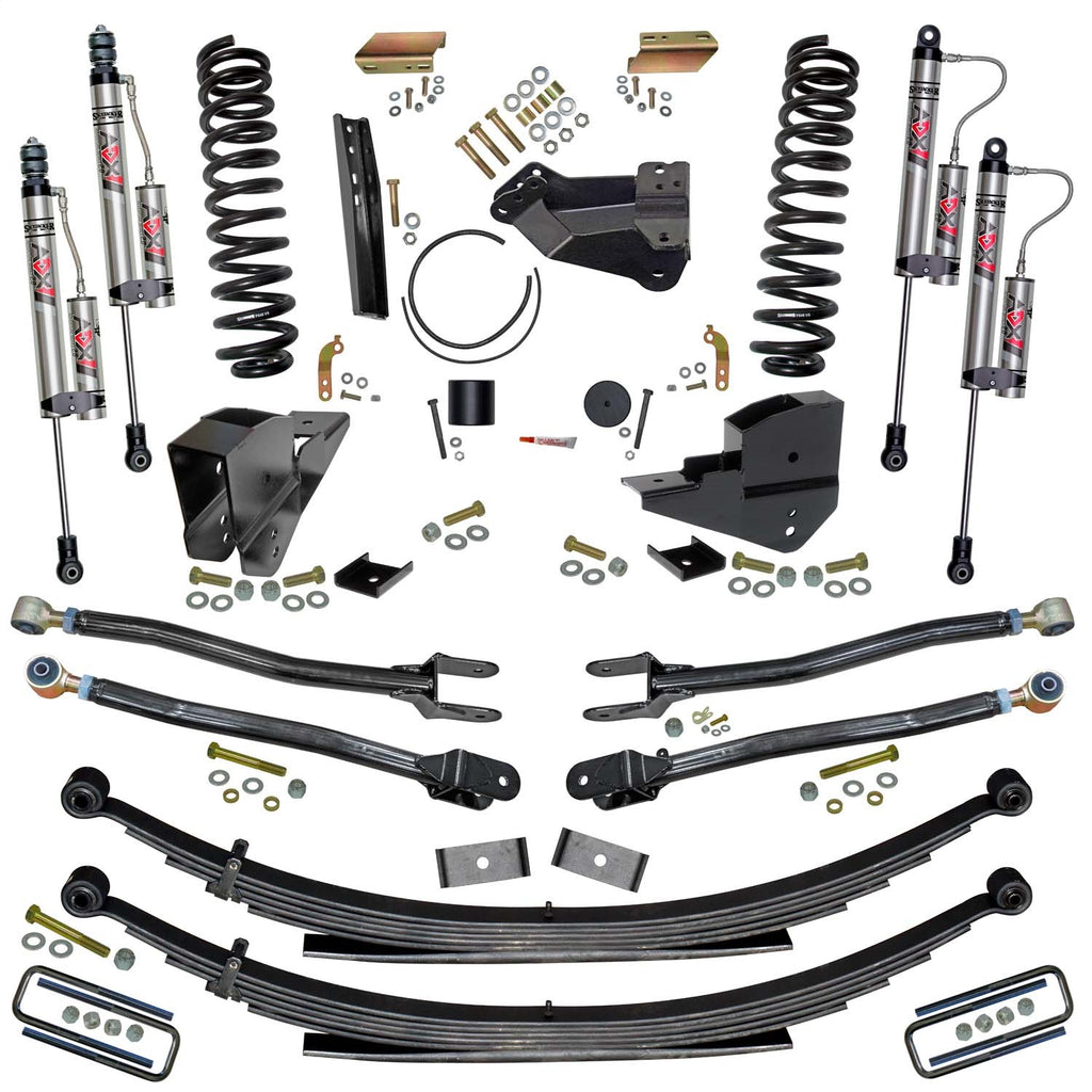 Skyjacker F234024KS-X 4 in. Lift Kit with 4-Link Conversion and ADX 2.0 Remote Reservoir Shocks. for Select Ford F-250 Super Duty, Ford F-350 Super Duty