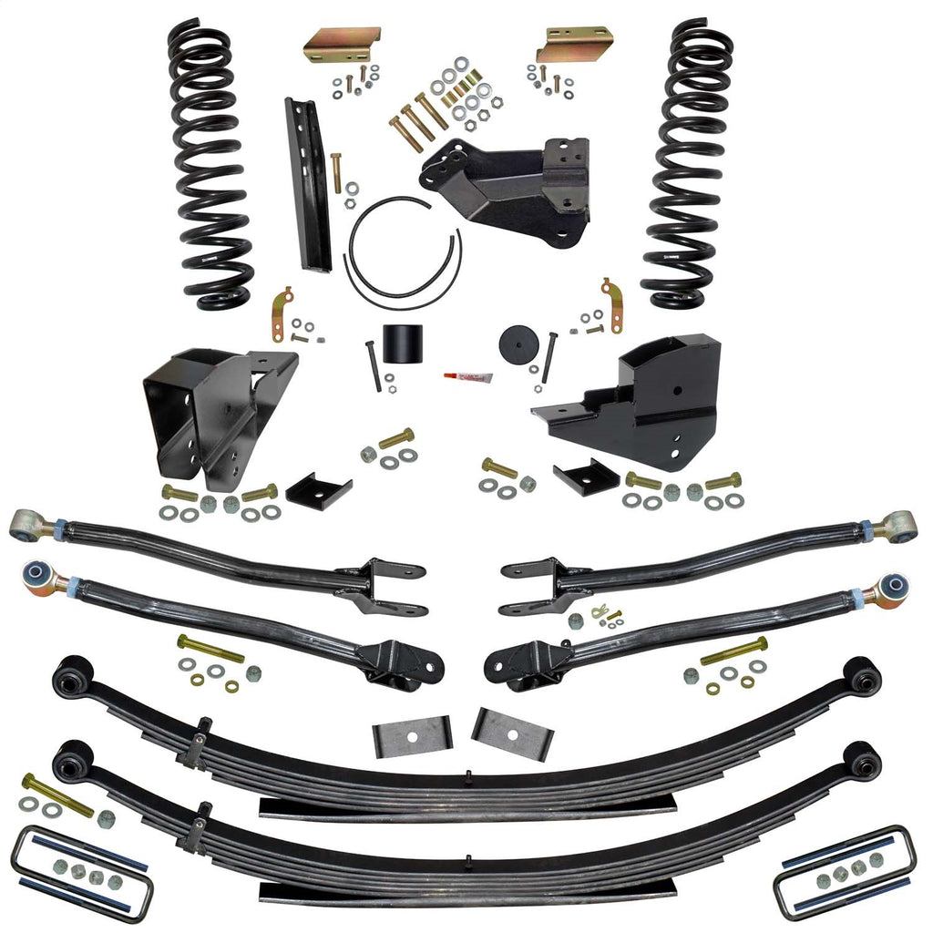Skyjacker F234024KS 4 in. Lift Kit with Front Coils; Rear Leaf Springs; and 4-Link Conversion. for Select Ford F-250 Super Duty, Ford F-350 Super Duty