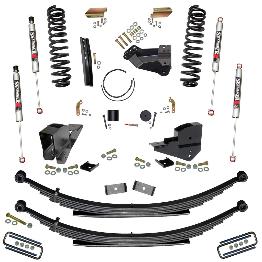 Skyjacker F23451KS-M 4 In. Lift Kit with Front Coils; Rear Leaf Springs;/M95 Monotube Shocks. for Select Ford F-250 Super Duty, Ford F-350 Super Duty
