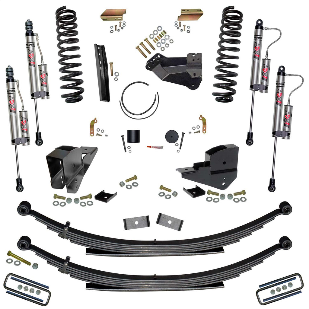 Skyjacker F23451KS-X 4 In. Lift Kit with Front Coils; Rear Leafs; and ADX Remote Reservoir Shocks. for Select Ford F-250 Super Duty, Ford F-350 Super Duty