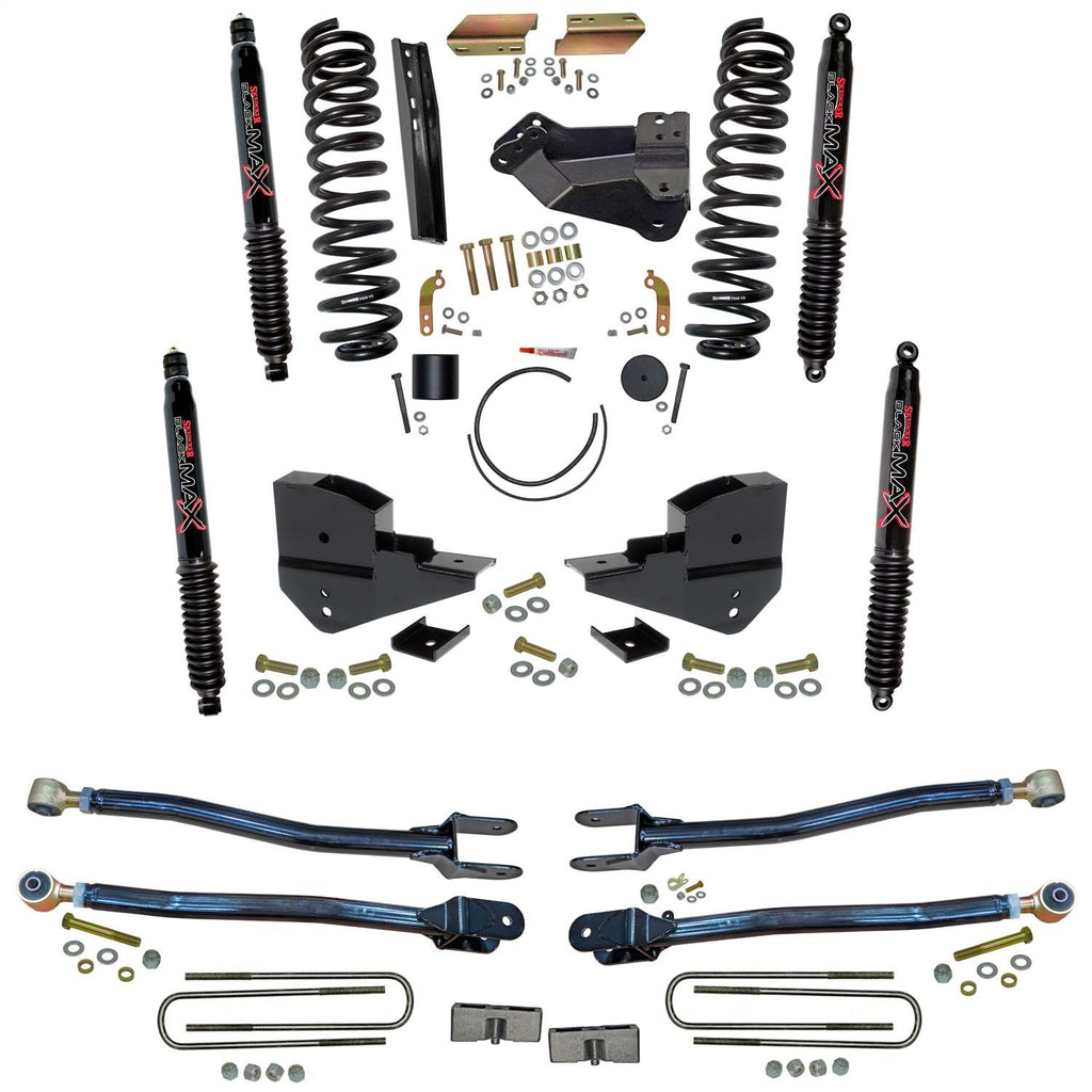 Skyjacker F234524K-B 4 in. Suspension Lift Kit with 4-Link Conversion and Black MAX Shocks. for Select Ford F-250 Super Duty, Ford F-350 Super Duty