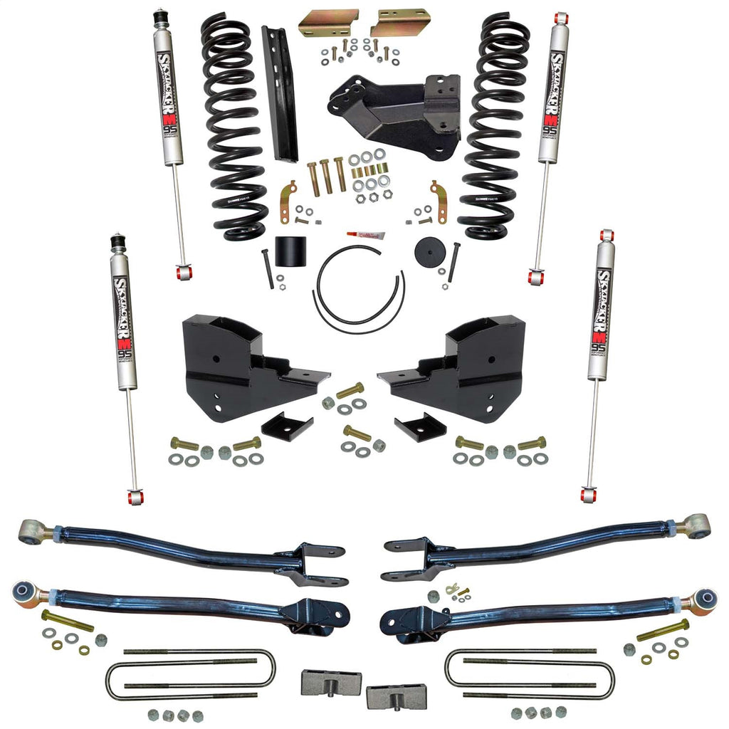 Skyjacker F234524K-M 4 in. Suspension Lift Kit with 4-Link Conversion and M95 Monotube Shocks. for Select Ford F-250 Super Duty, Ford F-350 Super Duty