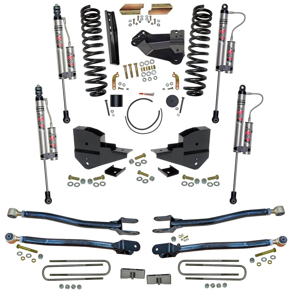 Skyjacker F234524K-X 4 in. Lift Kit with 4-Link Conversion and ADX 2.0 Remote Reservoir Shocks. for Select Ford F-250 Super Duty, Ford F-350 Super Duty