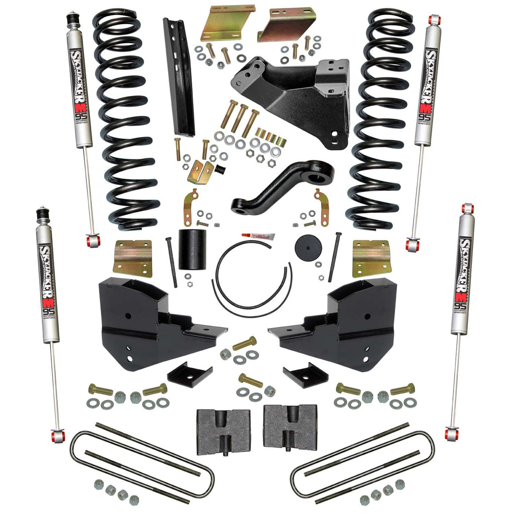 Skyjacker F23601K-M 6 in. Suspension Lift Kit with Front Coils; Rear Blocks;/M95 Monotube Shocks. for Select Ford F-250 Super Duty, Ford F-350 Super Duty