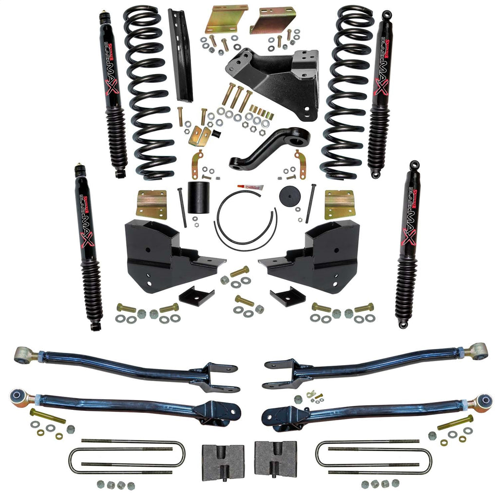 Skyjacker F236024K-B 6 in. Suspension Lift Kit with 4-Link Conversion and Black MAX Shocks. for Select Ford F-250 Super Duty, Ford F-350 Super Duty