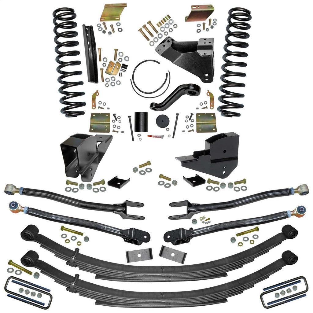 Skyjacker F236024KS 6 in. Lift Kit with Front Coils; Rear Leaf Springs; And 4-Link Conversion. for Select Ford F-250 Super Duty, Ford F-350 Super Duty