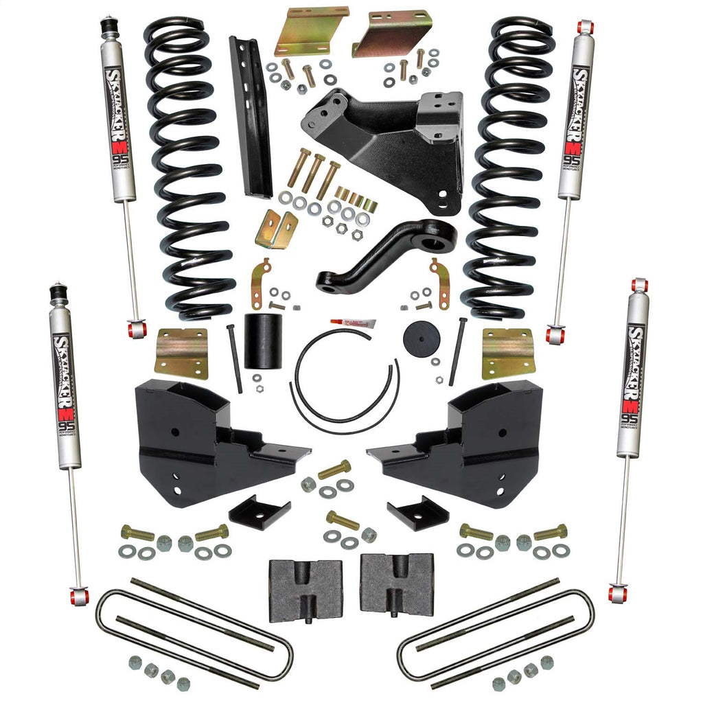 Skyjacker F23651K-M 6 in. Suspension Lift Kit with Front Coils; Rear Blocks;/M95 Monotube Shocks. for Select Ford F-250 Super Duty, Ford F-350 Super Duty
