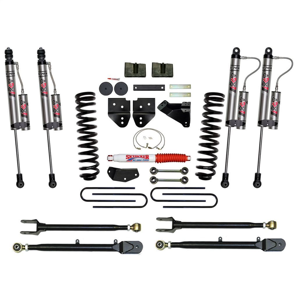 Skyjacker F84524KH-X 4 in. Suspension Lift Kit With ADX 2.0 Remote Reservoir Monotube Shocks. for Select Ford F-350 Super Duty