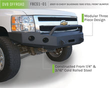 Load image into Gallery viewer, DV8 Offroad FBCS1-01 Truck Front Full Size Bumper for Select Chevrolet Silverado