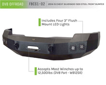 Load image into Gallery viewer, DV8 Offroad FBCS1-02 Truck Front Full Size Bumper for Select Chevrolet Silverado