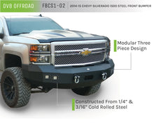 Load image into Gallery viewer, DV8 Offroad FBCS1-02 Truck Front Full Size Bumper for Select Chevrolet Silverado