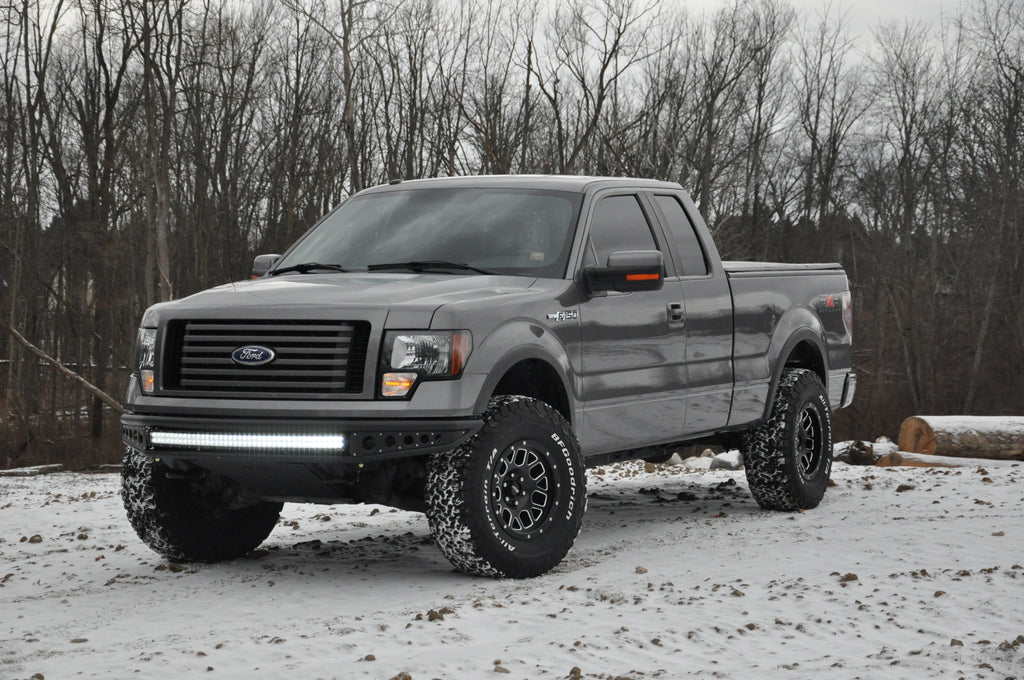 DV8 Offroad FBFF1-04 Truck Front Full Size Bumper; Baja Style for Select Ford F-150