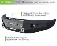 Load image into Gallery viewer, DV8 Offroad FBFF2-03 Truck Front Full Size Bumper for Select Ford F-250 Super Duty, Ford F-350 Super Duty