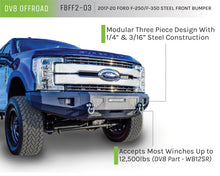 Load image into Gallery viewer, DV8 Offroad FBFF2-03 Truck Front Full Size Bumper for Select Ford F-250 Super Duty, Ford F-350 Super Duty