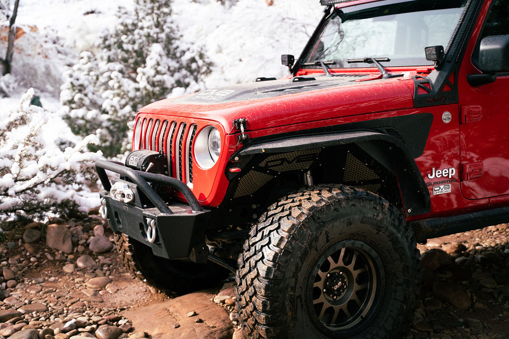 DV8 Offroad FBJL-04 Front Bumper-Wrangler JK, JL and Gladiator JT for Select Jeep Wrangler, Jeep Wrangler JK