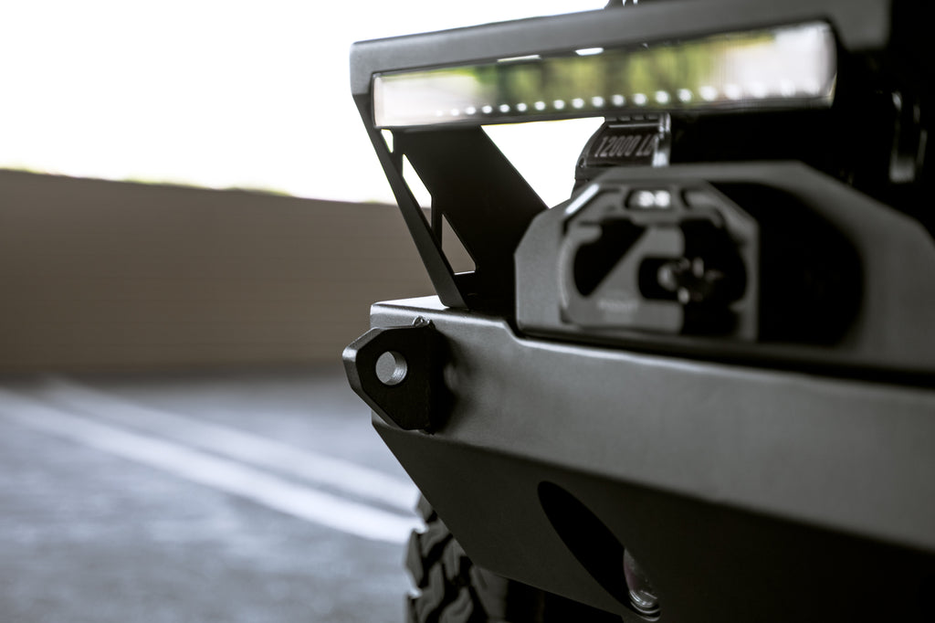DV8 Offroad FBJL-06 FS-25 Stubby Front Bumper with Plated Bull Bar