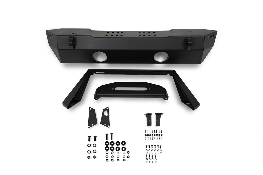 DV8 Offroad FBJL-06 FS-25 Stubby Front Bumper with Plated Bull Bar