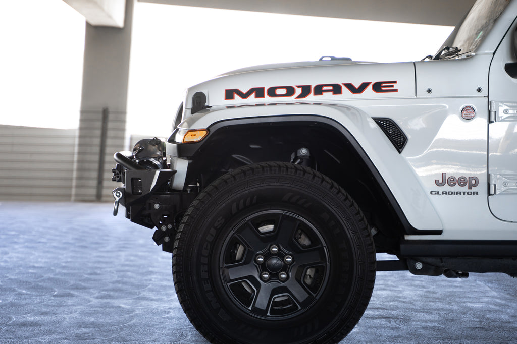 DV8 Offroad FBJL-07 Jeep Wrangler JL & Gladiator JT FS-7 Mid-Width Winch Front Bumper
