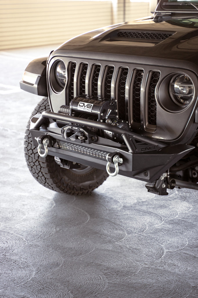 DV8 Offroad FBJL-11 Jeep Wrangler JK/JL & Gladiator JT FS-1 Series Stubby Front Bumper
