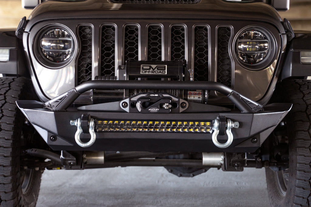 DV8 Offroad FBJL-11 Jeep Wrangler JK/JL & Gladiator JT FS-1 Series Stubby Front Bumper
