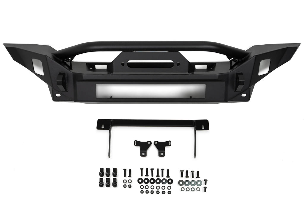 DV8 Offroad FBJL-07 Jeep Wrangler JL & Gladiator JT FS-7 Mid-Width Winch Front Bumper