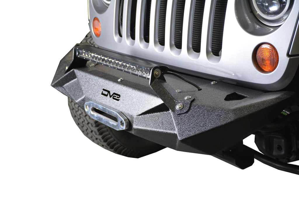 DV8 Offroad FBSHTB-24 Jeep Stubby Front Bumper FS-24 for Select Jeep Gladiator, Jeep Wrangler, Jeep Wrangler JK