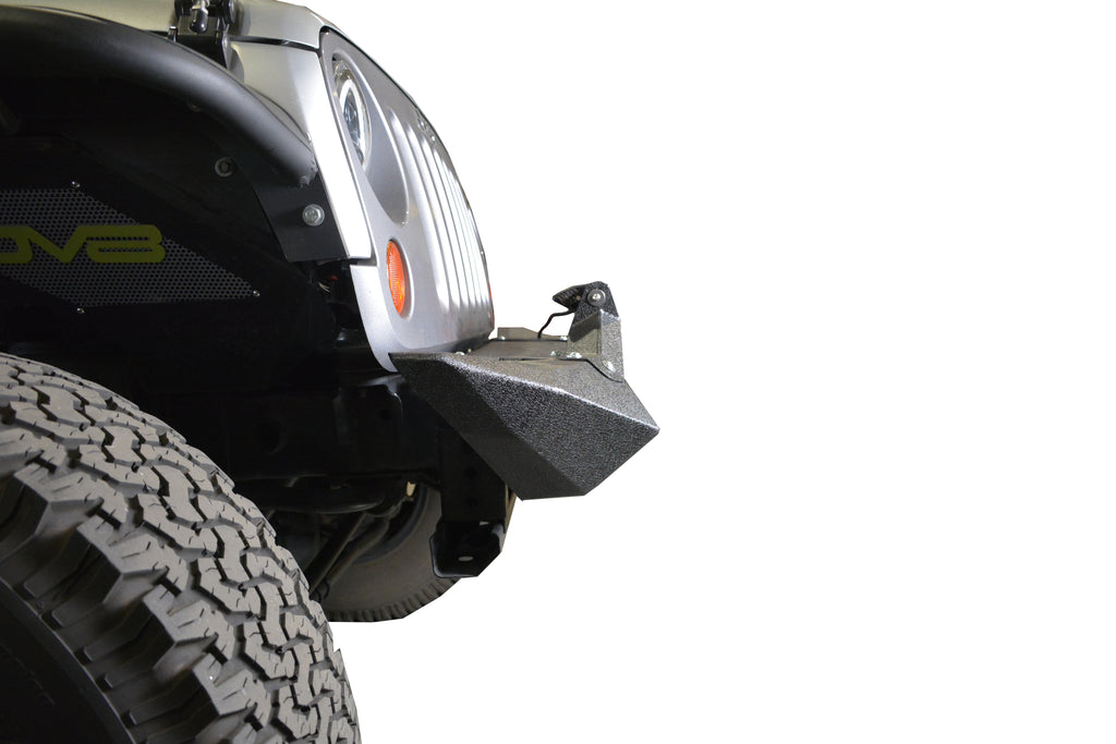 DV8 Offroad FBSHTB-24 Jeep Stubby Front Bumper FS-24 for Select Jeep Gladiator, Jeep Wrangler, Jeep Wrangler JK