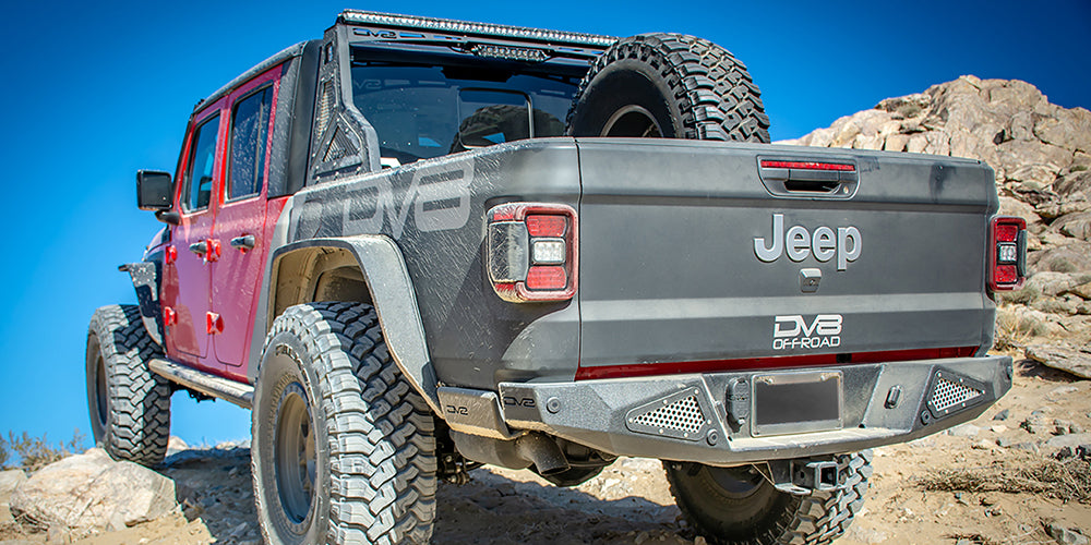 DV8 Offroad FDGL-01 Fender Flares; Slim; Front & Rear for Select Jeep Gladiator