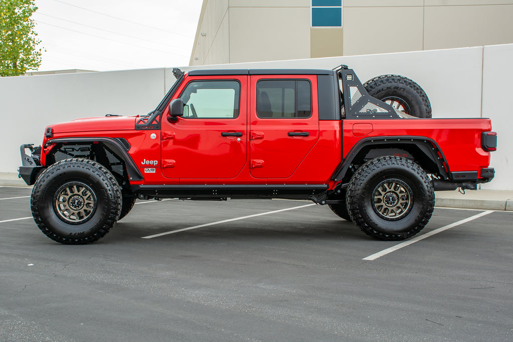 DV8 Offroad FDGL-01 Fender Flares; Slim; Front & Rear for Select Jeep Gladiator