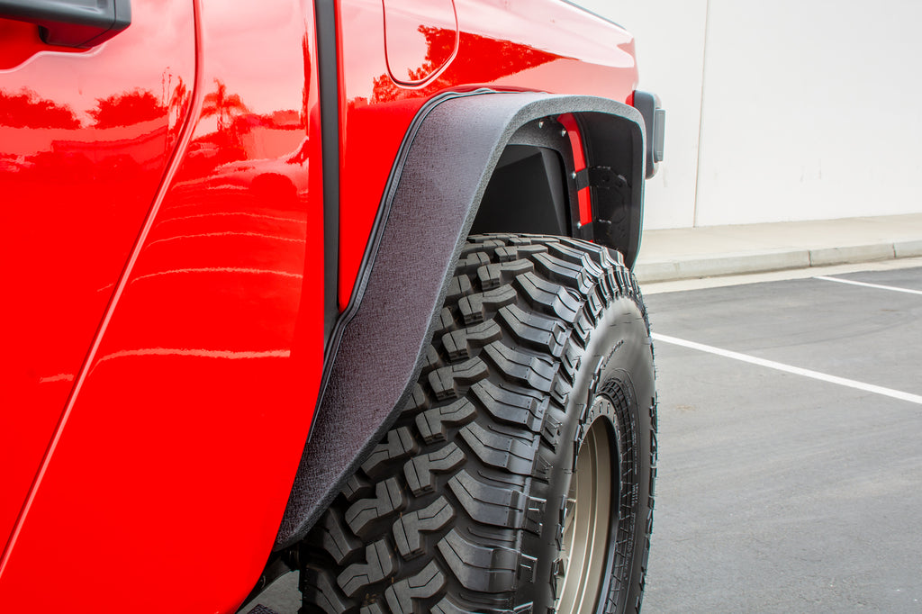DV8 Offroad FDGL-01 Fender Flares; Slim; Front & Rear for Select Jeep Gladiator