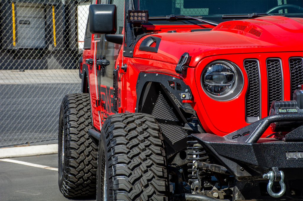 DV8 Offroad FDJL-03 Fender Flares; Delete; Front & Rear for Select Jeep Wrangler