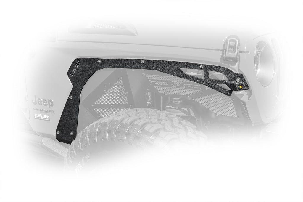 DV8 Offroad FDJL-03 Fender Flares; Delete; Front & Rear for Select Jeep Wrangler