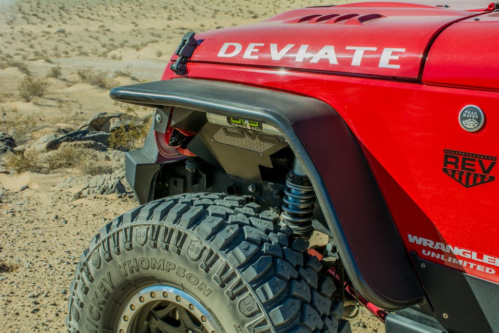 DV8 Offroad FENDB-02 Fender Flares; Wide; Front & Rear for Select Jeep Wrangler, Jeep Wrangler JK