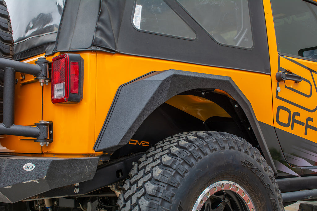 DV8 Offroad FENDB-09 Fender Flares; Armor; Front & Rear for Select Jeep Wrangler, Jeep Wrangler JK