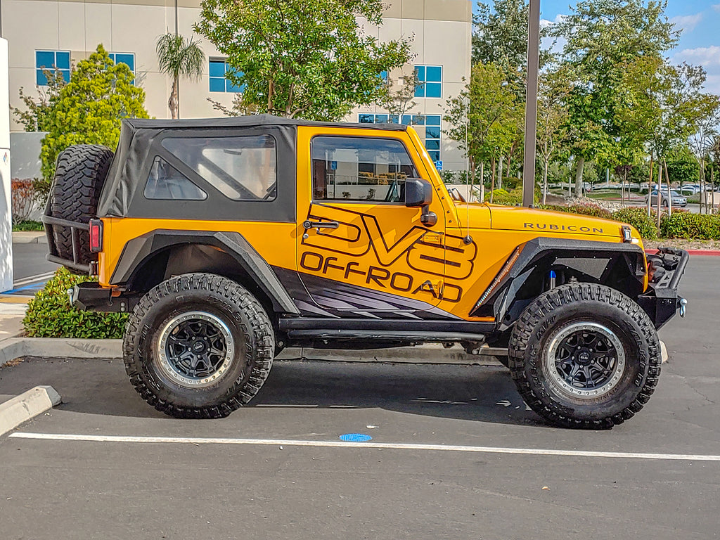 DV8 Offroad FENDB-09 Fender Flares; Armor; Front & Rear for Select Jeep Wrangler, Jeep Wrangler JK