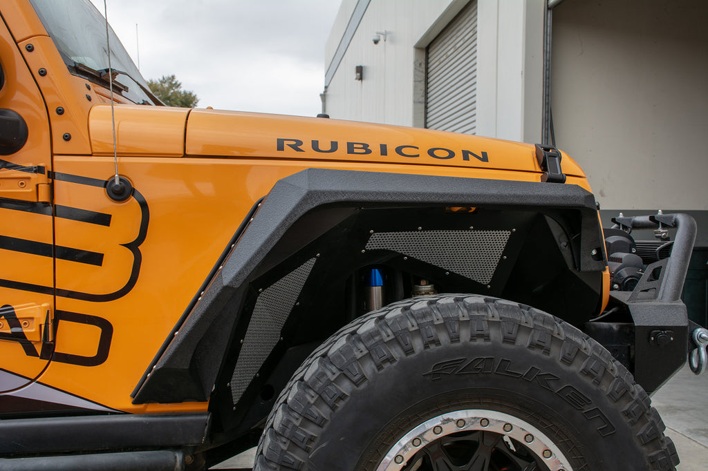 DV8 Offroad FENDB-09 Fender Flares; Armor; Front & Rear for Select Jeep Wrangler, Jeep Wrangler JK