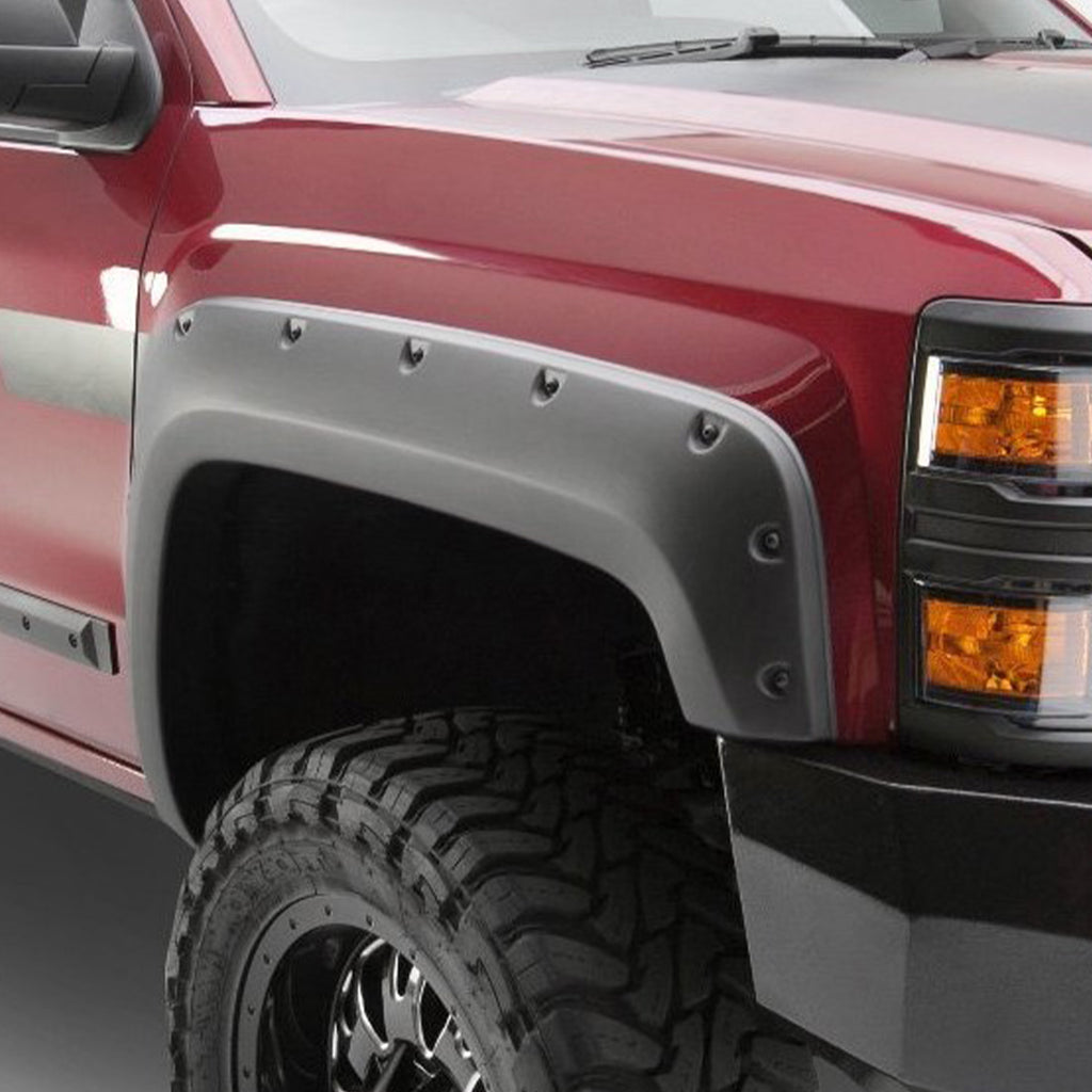 Black Horse Off Road FF-CHSI25-SM-PKT Fender Flares for Select Chevrolet Silverado 1500, Chevrolet Silverado HD, Chevrolet Silverado HD