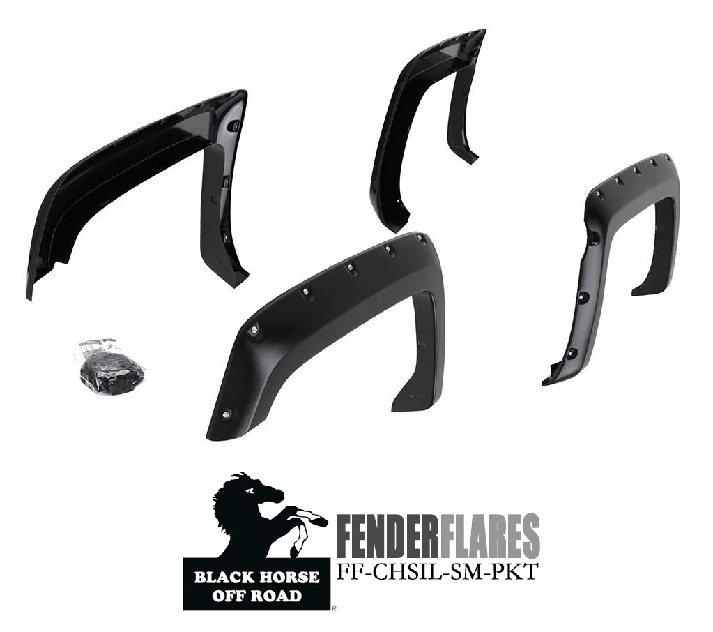 Black Horse Off Road FF-CHSIL-SM-PKT Fender Flares for Select Chevrolet Silverado