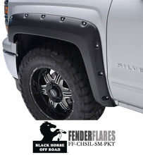 Load image into Gallery viewer, Black Horse Off Road FF-CHSIL-SM-PKT Fender Flares for Select Chevrolet Silverado