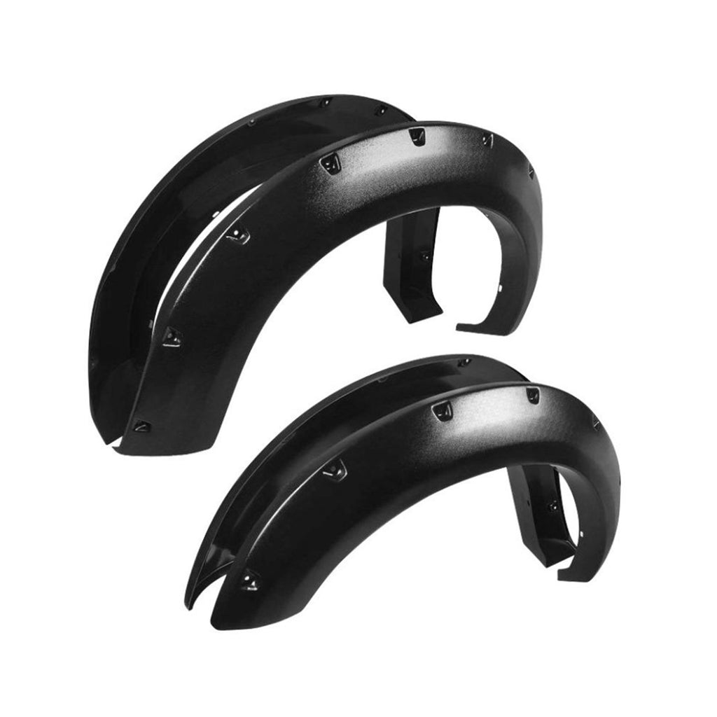 Black Horse Off Road FF-CHSILT-LB Textured Fender Flares for Select Chevrolet Silverado