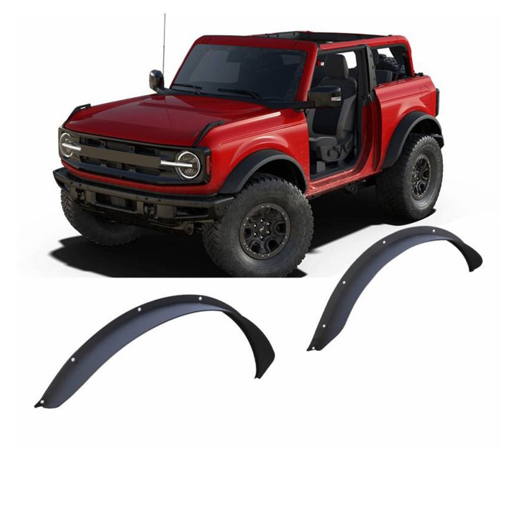 Black Horse Off Road FF-FBFR22 Front & Rear Fender Flares for Select Ford Bronco