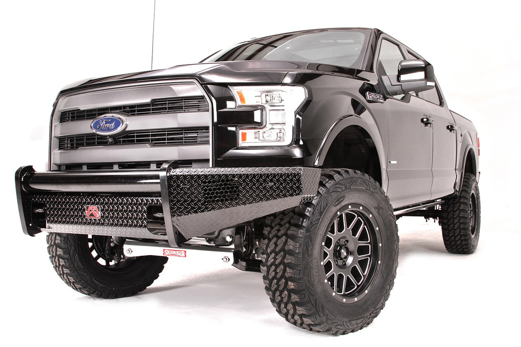 Fab Fours FF09-K1961-1 Black Steel Front Ranch Bumper for Select Ford F-150