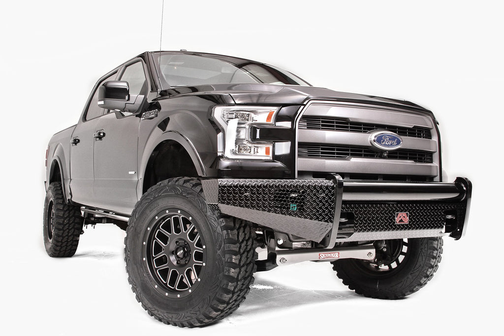 Fab Fours FF09-K1961-1 Black Steel Front Ranch Bumper for Select Ford F-150