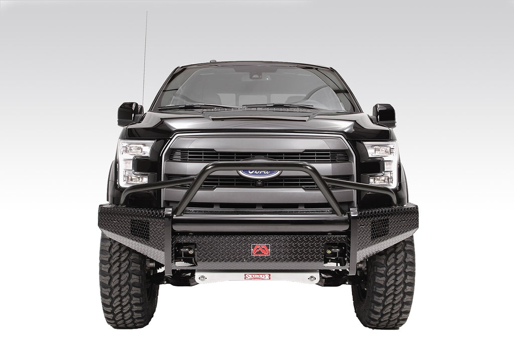 Fab Fours FF09-K1962-1 Black Steel Front Ranch Bumper for Select Ford F-150