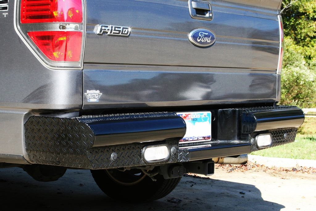 Fab Fours FF09-T1750-1 Black Steel Ranch Rear Bumper for Select Ford F-150
