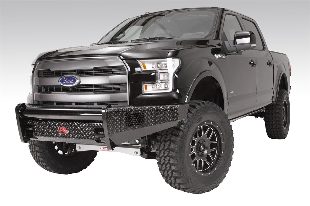 Fab Fours FF15-K3251-1 Black Steel Front Ranch Bumper for Select Ford F-150