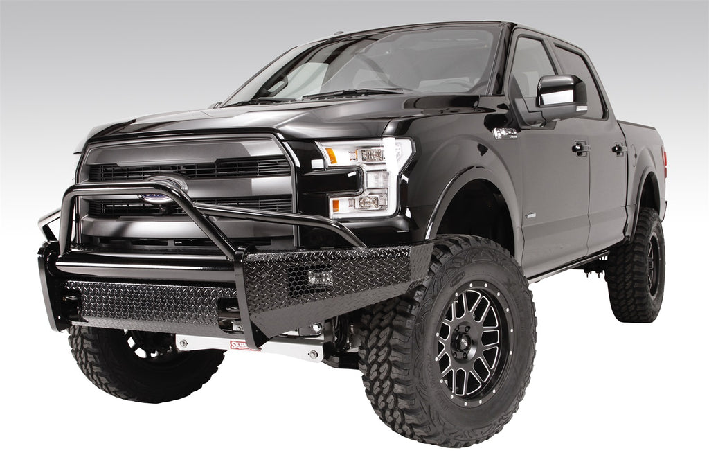 Fab Fours FF15-K3252-1 Black Steel Front Bumper for Select Ford F-150